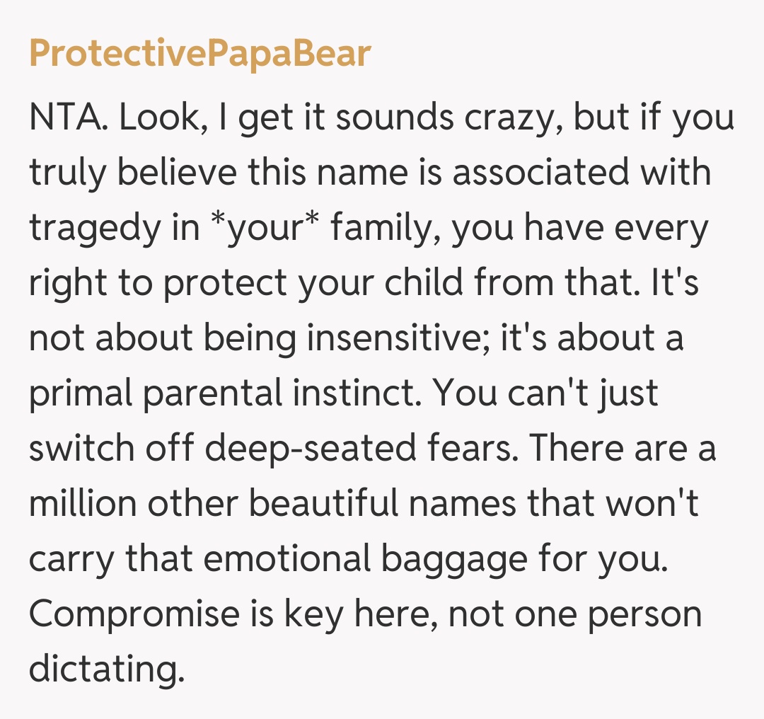 Comentariu de la ProtectivePapaBear