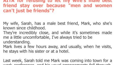 Photo of AITA for refusing to let my wife’s male best friend stay over because “men and women can’t just be friends”?