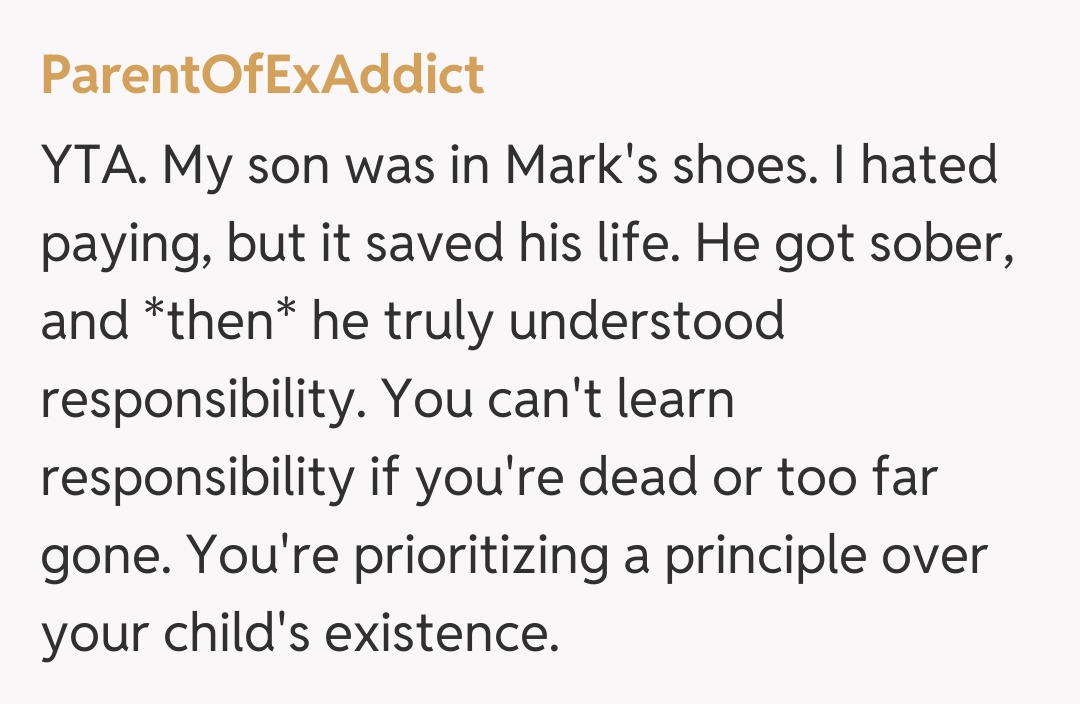 Comentariu de la ParentOfExAddict