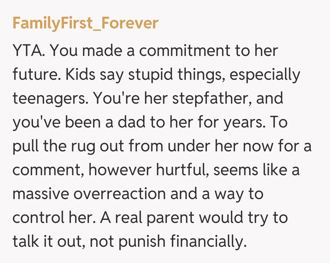 Comentariu de la FamilyFirst_Forever