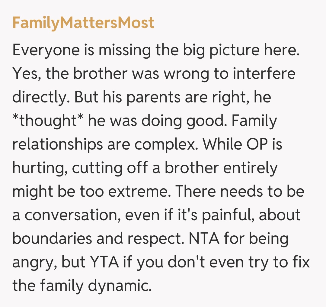 Comentariu de la FamilyMattersMost