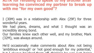 Photo of AITA for refusing to speak to my brother after learning he convinced my partner to break up with me “for my own good”?