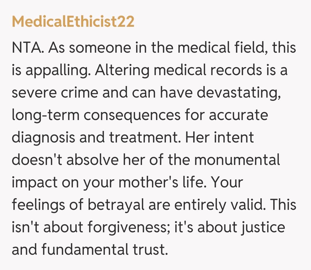 Comentariu de la MedicalEthicist22