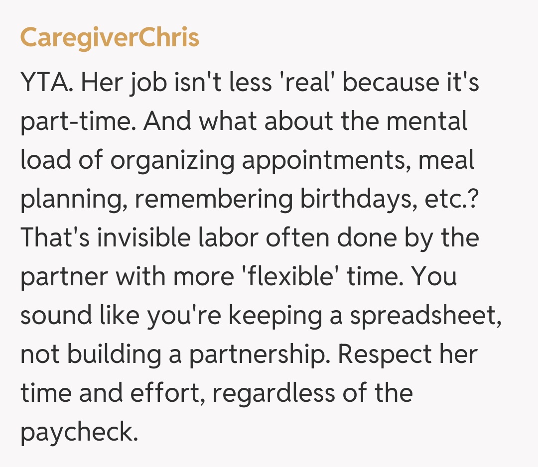 Comentariu de la CaregiverChris