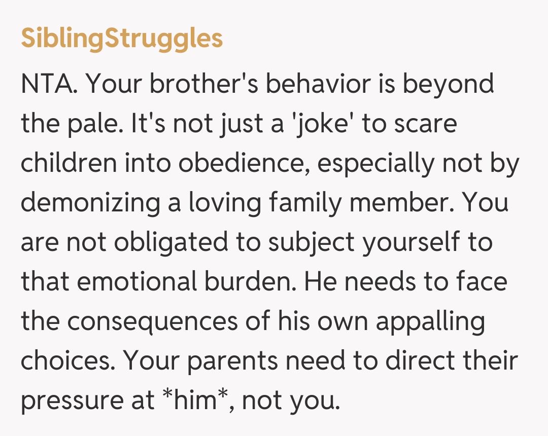 Comentariu de la SiblingStruggles