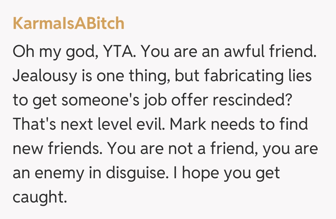 Comentariu de la KarmaIsABitch