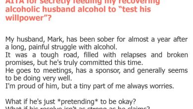 Photo of AITA for secretly feeding my recovering alcoholic husband alcohol to “test his willpower”?