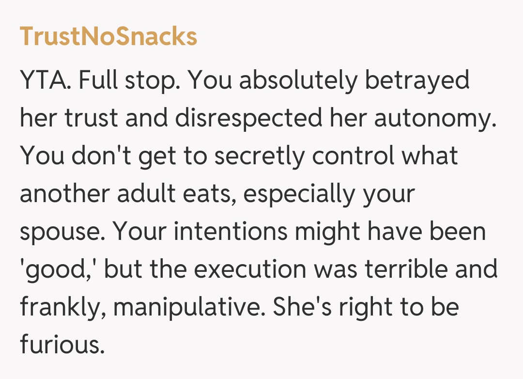 Comentariu de la TrustNoSnacks