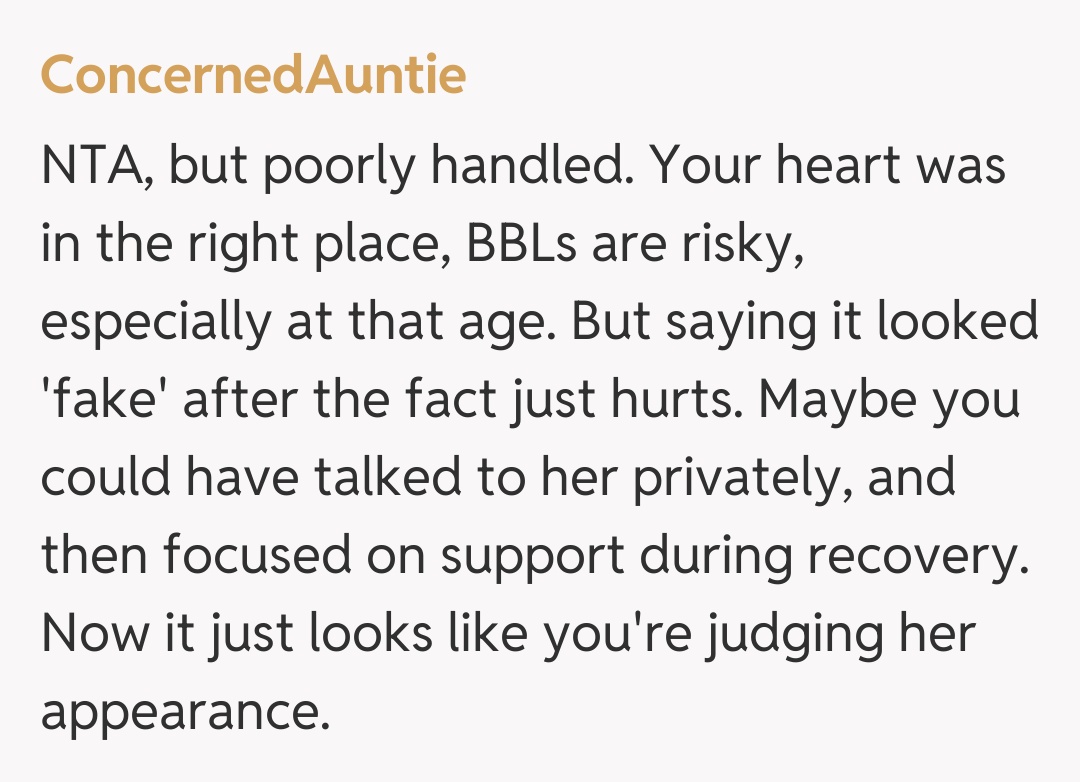 Comentariu de la ConcernedAuntie