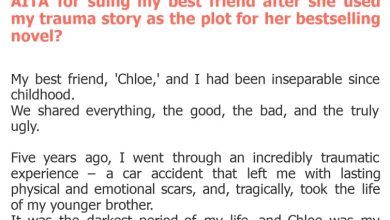 Photo of AITA for suing my best friend after she used my trauma story as the plot for her bestselling novel?