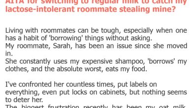 Photo of AITA for switching to regular milk to catch my lactose-intolerant roommate stealing mine?