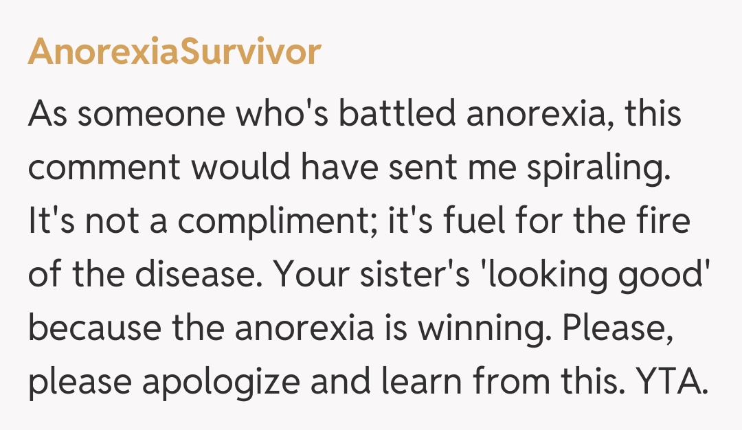 Comentariu de la AnorexiaSurvivor