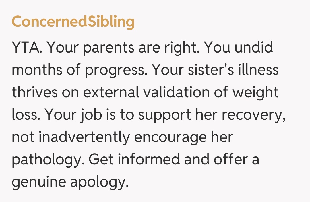 Comentariu de la ConcernedSibling