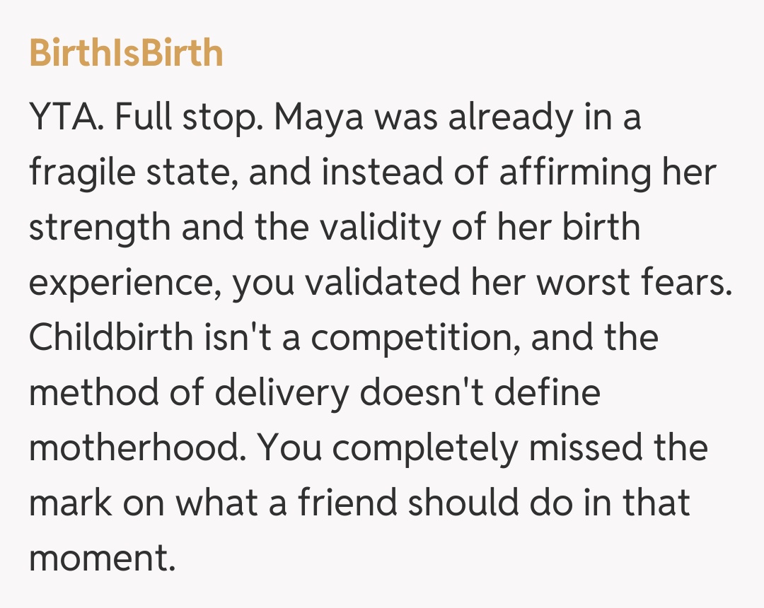 Comentariu de la BirthIsBirth