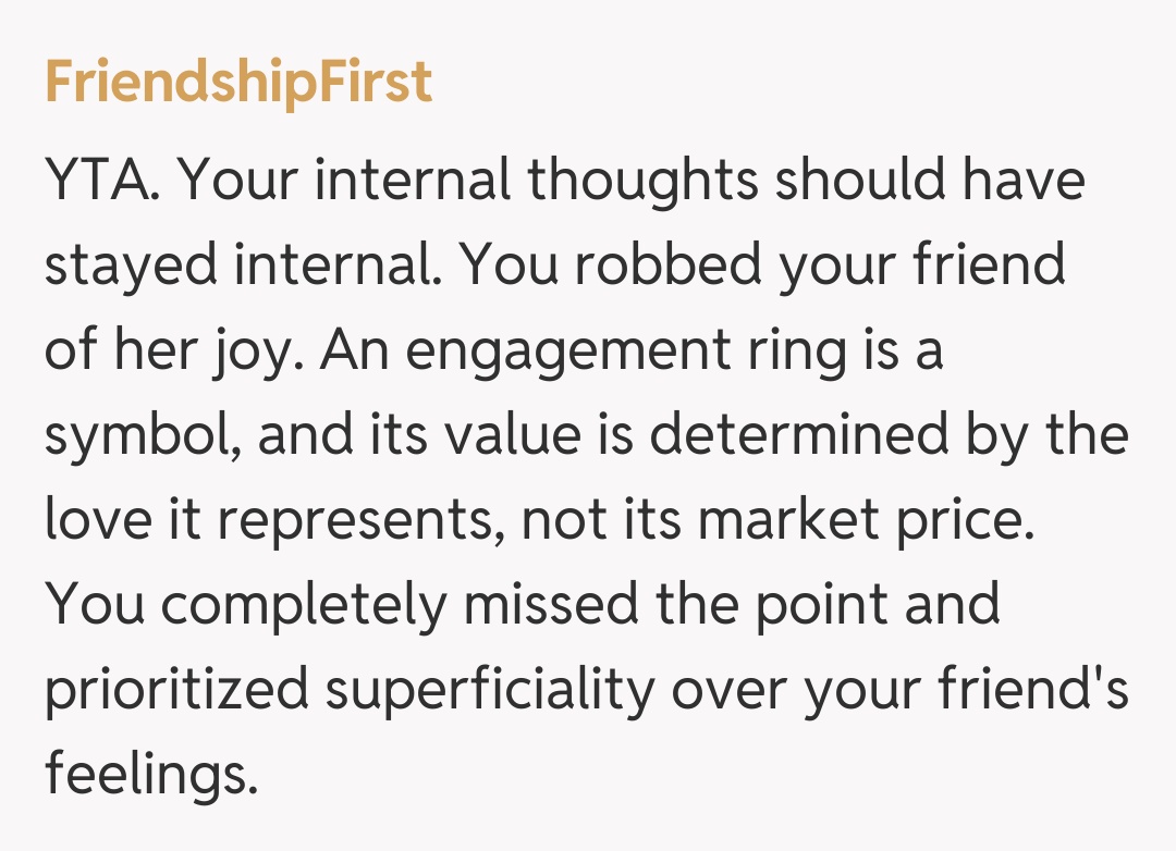 Comentariu de la FriendshipFirst