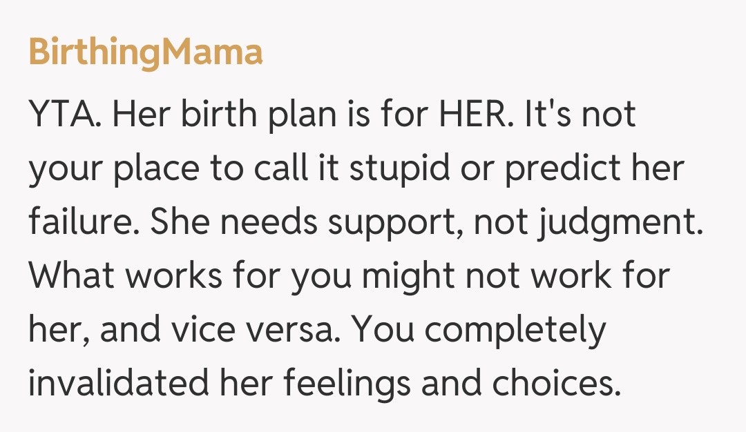 Comentariu de la BirthingMama