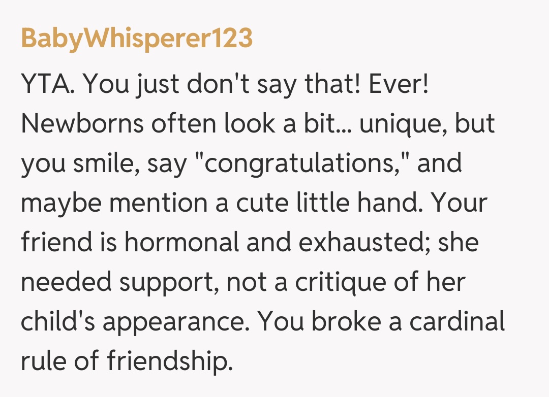 Comentariu de la BabyWhisperer123