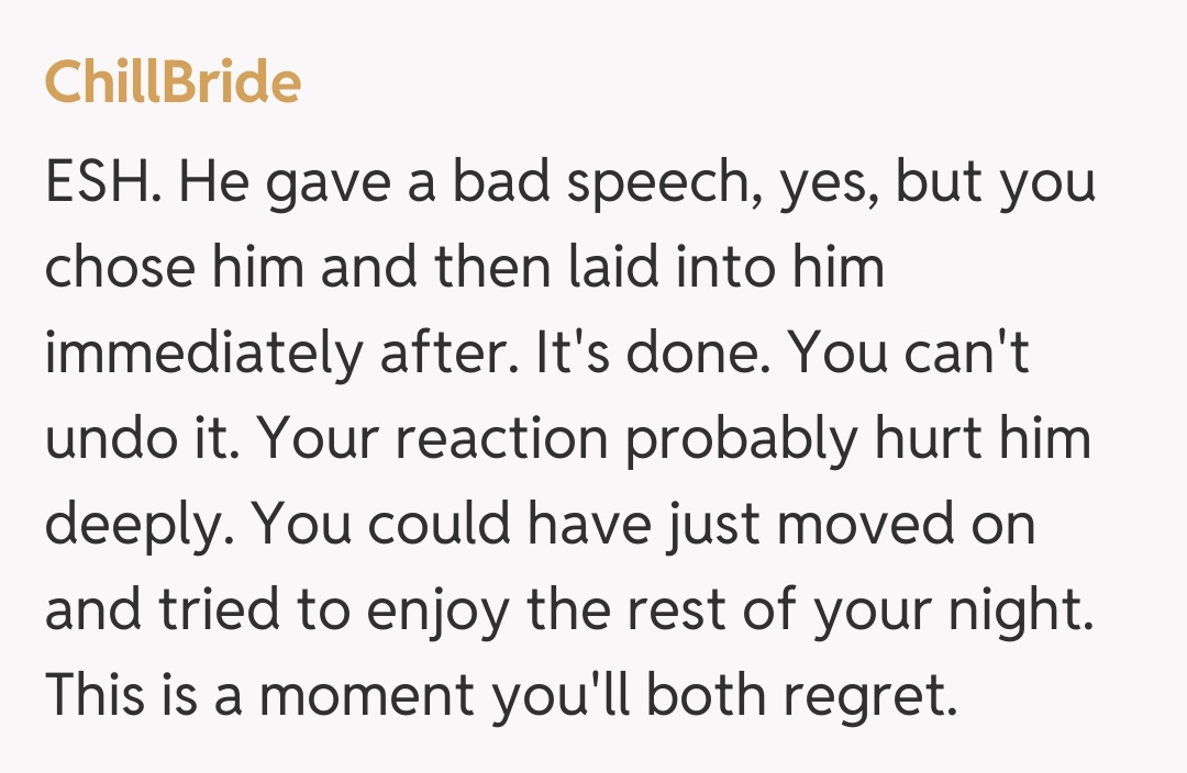 Comentariu de la ChillBride