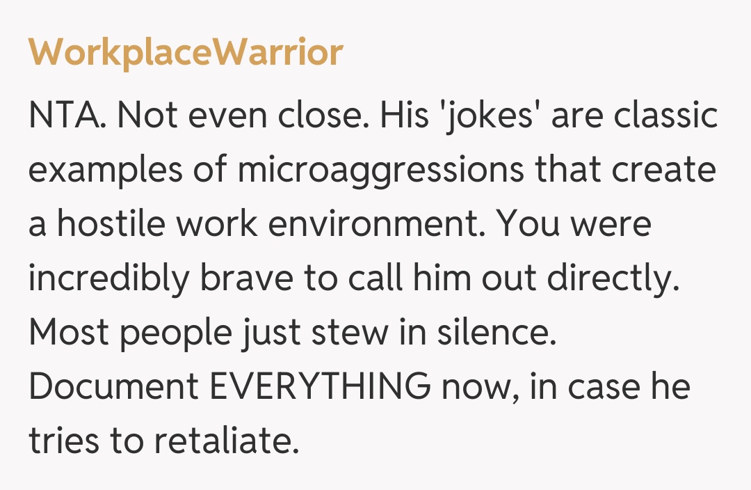 Comentariu de la WorkplaceWarrior