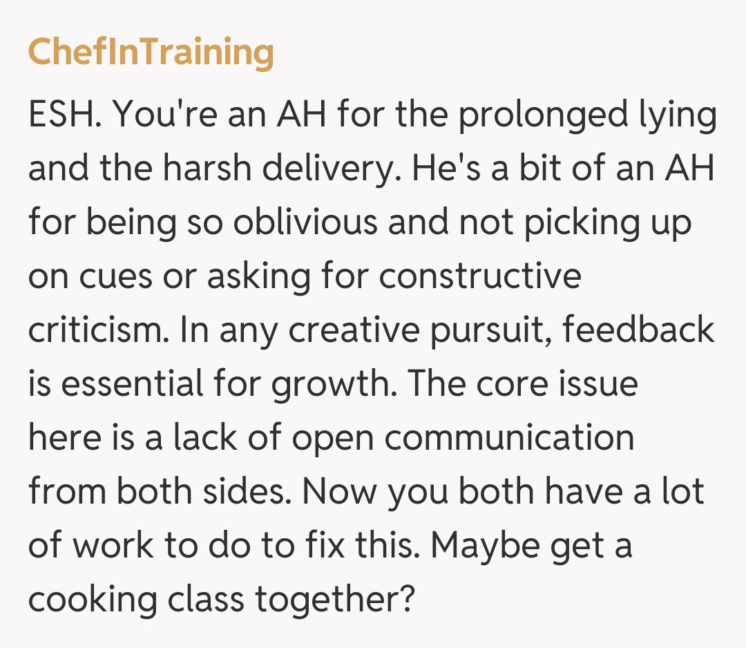 Comentariu de la ChefInTraining