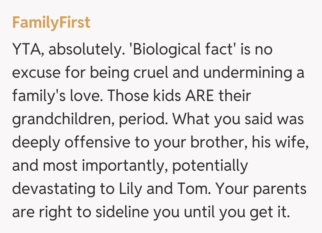 Comentariu de la FamilyFirst