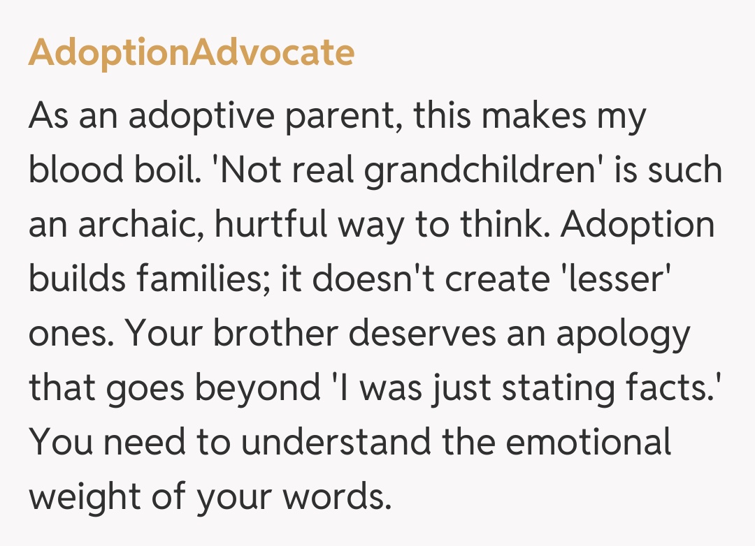 Comentariu de la AdoptionAdvocate
