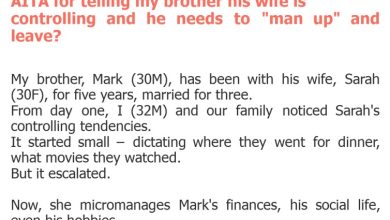 Photo of AITA for telling my brother his wife is controlling and he needs to “man up” and leave?