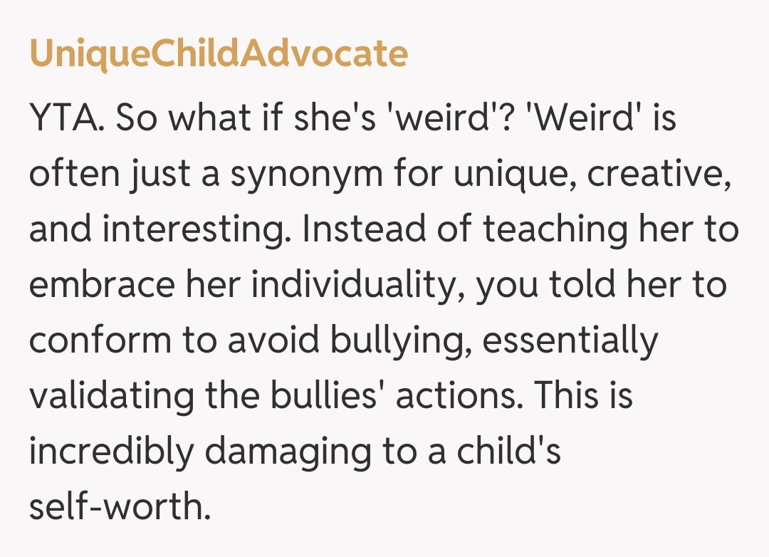 Comentariu de la UniqueChildAdvocate