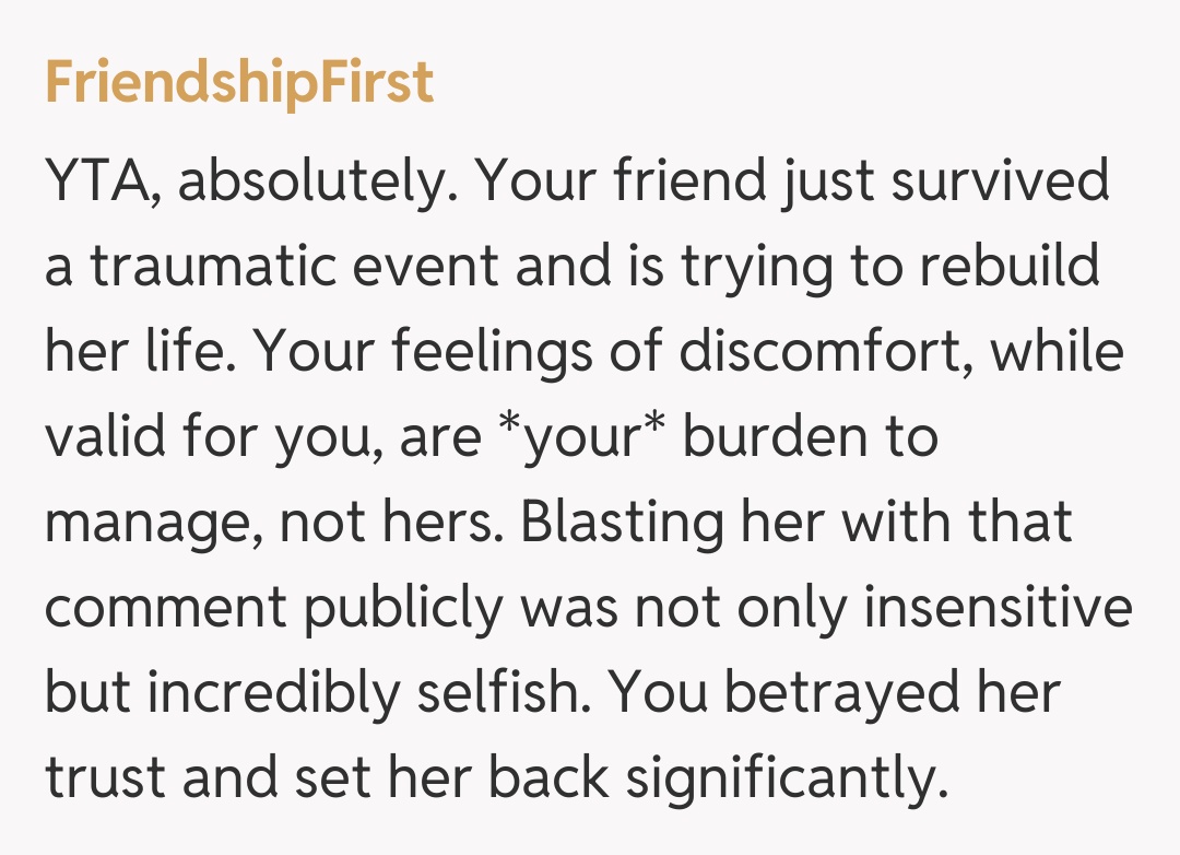 Comentariu de la FriendshipFirst