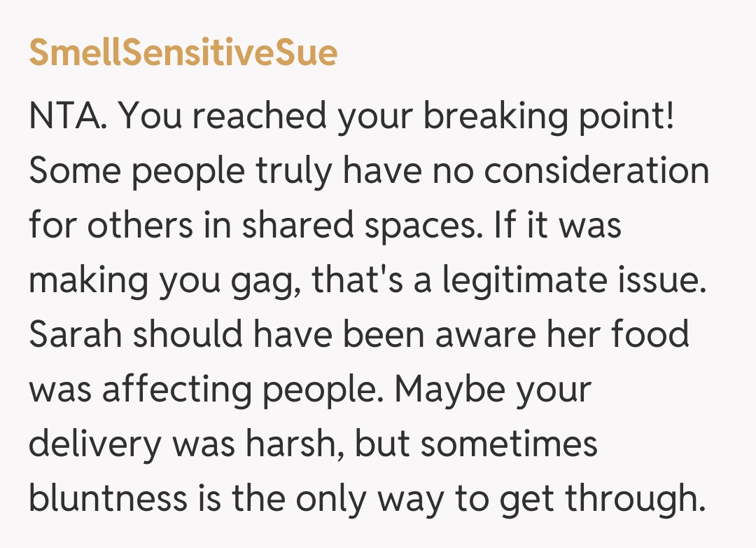 Comentariu de la SmellSensitiveSue