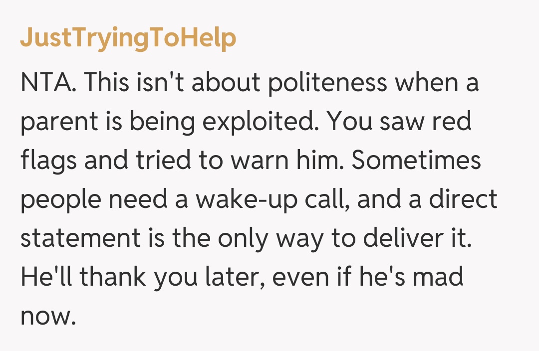 Comentariu de la JustTryingToHelp