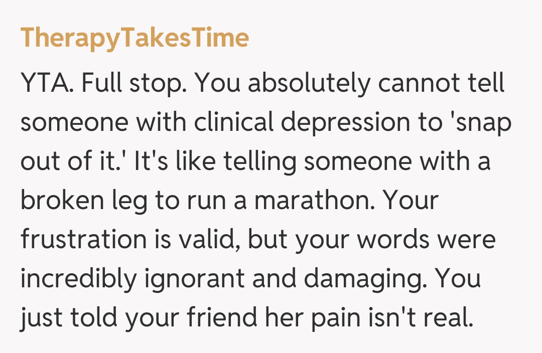 Comentariu de la TherapyTakesTime