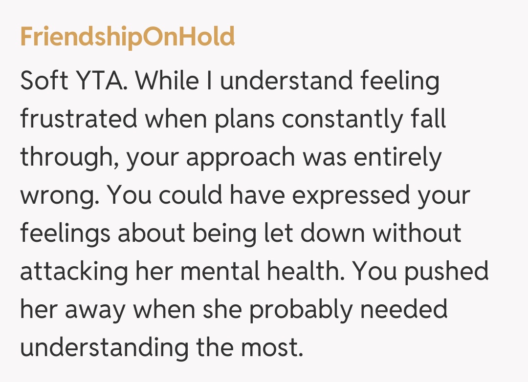 Comentariu de la FriendshipOnHold