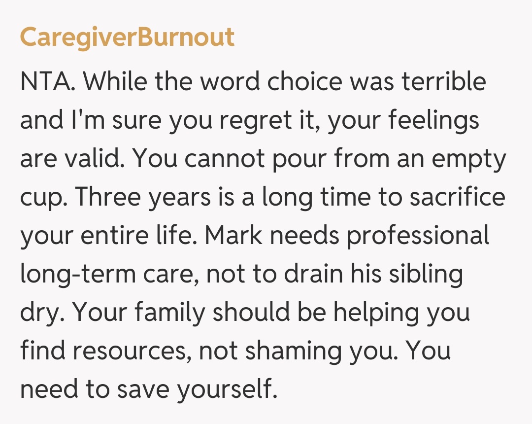 Comentariu de la CaregiverBurnout