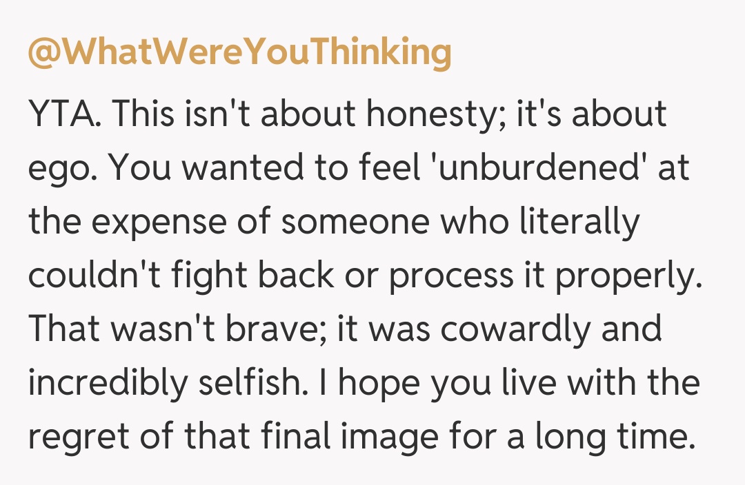 Comentariu de la @WhatWereYouThinking