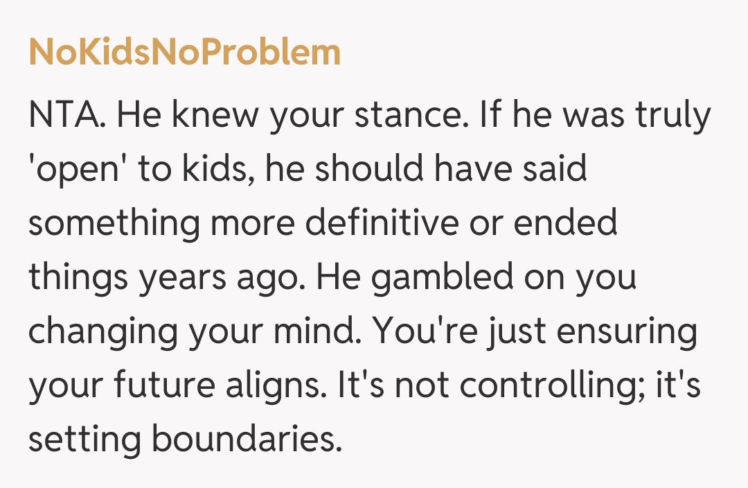 Comentariu de la NoKidsNoProblem