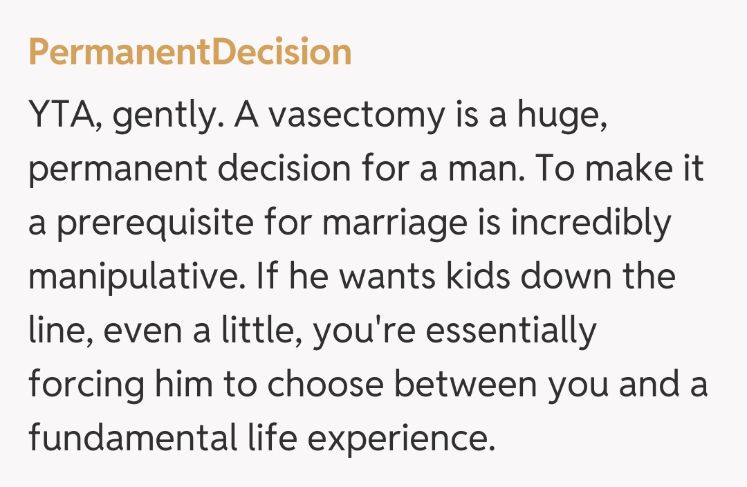 Comentariu de la PermanentDecision