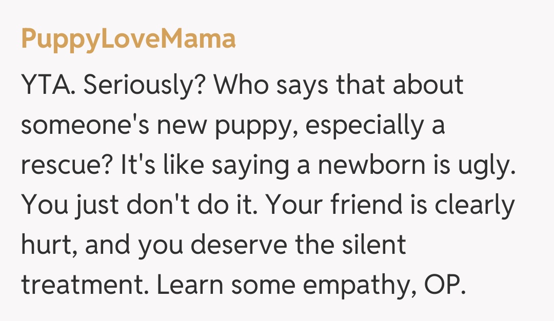 Comentariu de la PuppyLoveMama