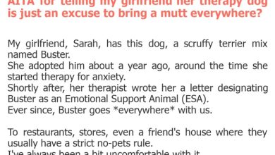 Photo of AITA for telling my girlfriend her therapy dog is just an excuse to bring a mutt everywhere?