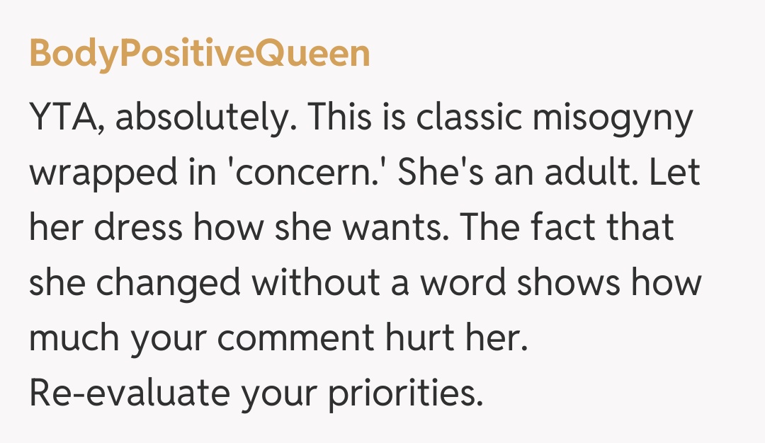 Comentariu de la BodyPositiveQueen