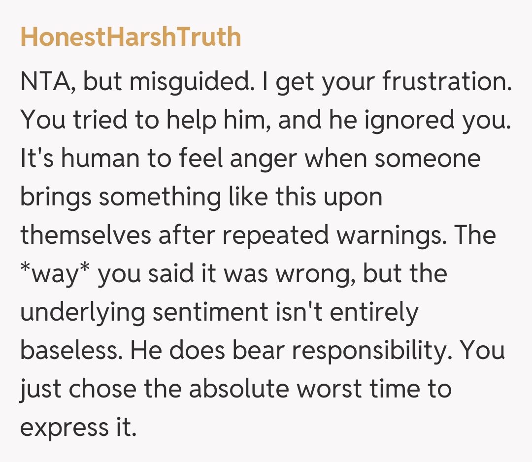 Comentariu de la HonestHarshTruth