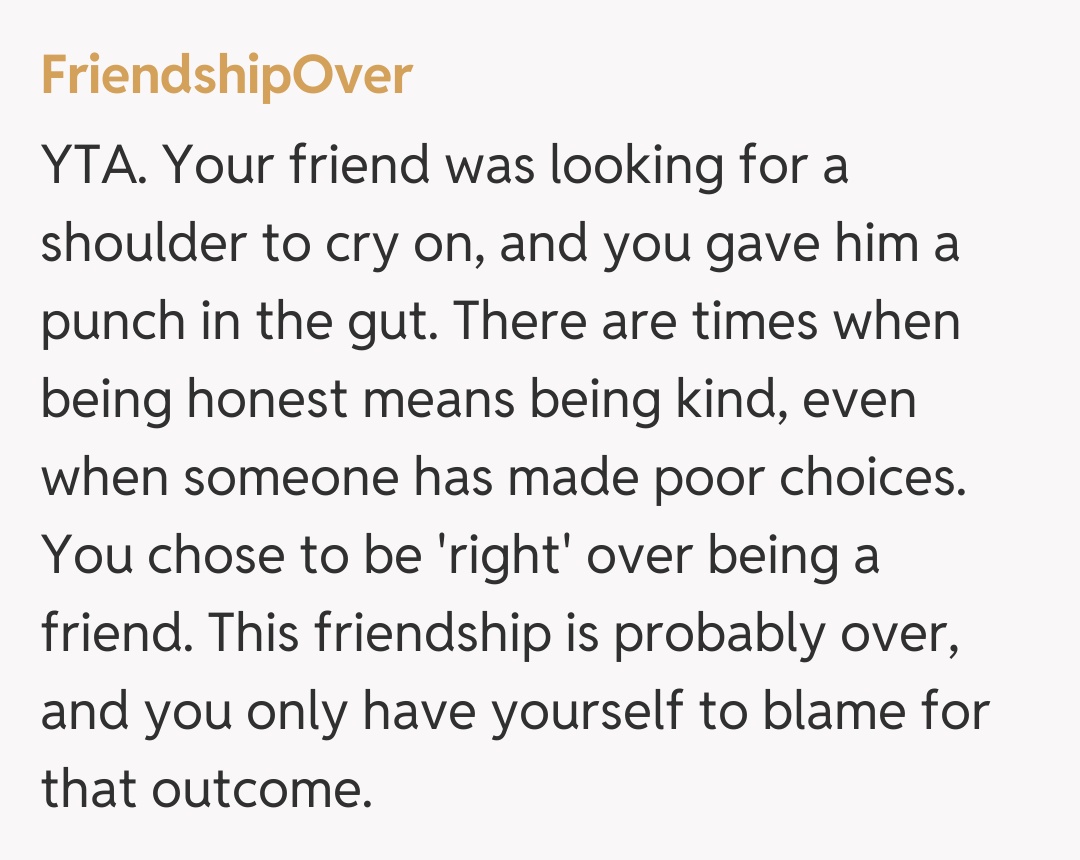 Comentariu de la FriendshipOver