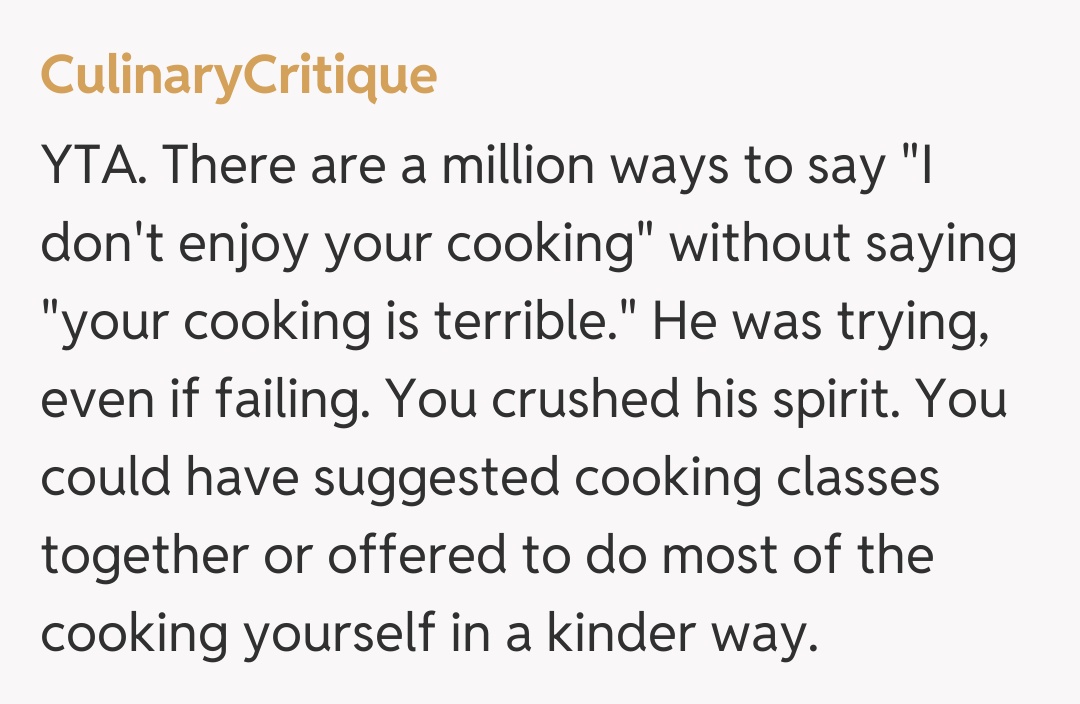Comentariu de la CulinaryCritique