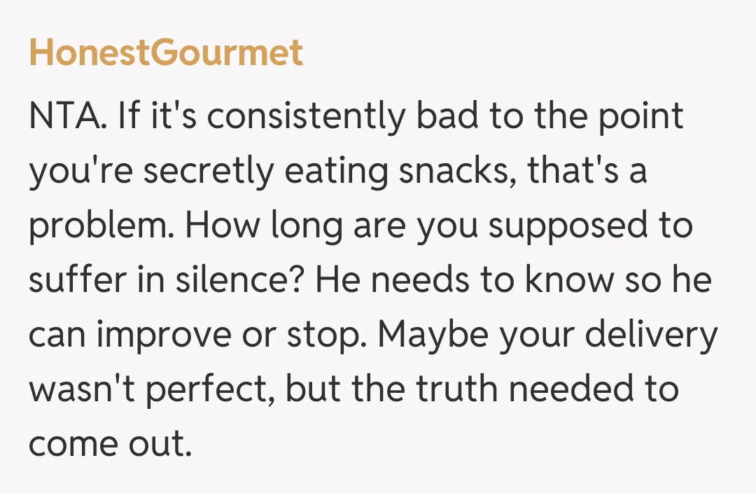 Comentariu de la HonestGourmet