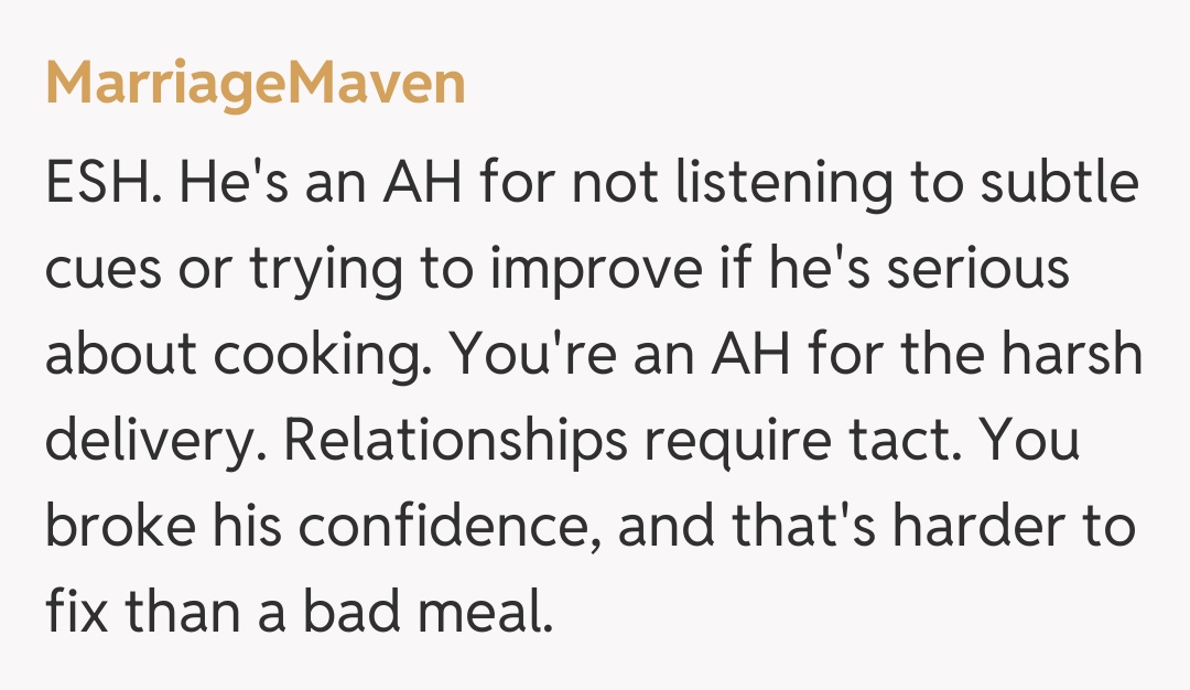 Comentariu de la MarriageMaven