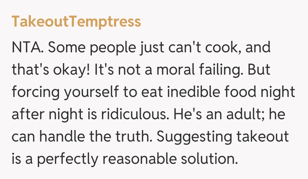 Comentariu de la TakeoutTemptress