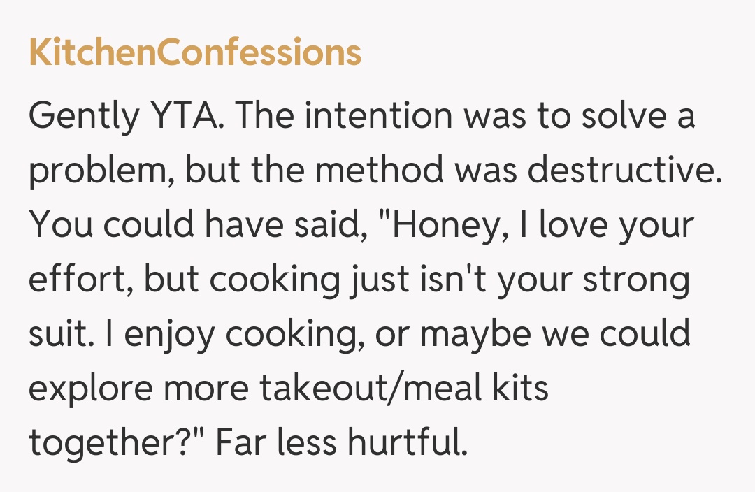 Comentariu de la KitchenConfessions