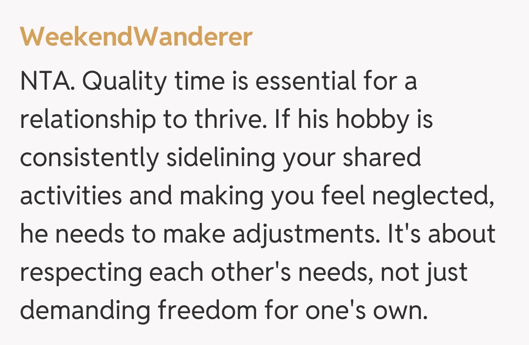 Comentariu de la WeekendWanderer