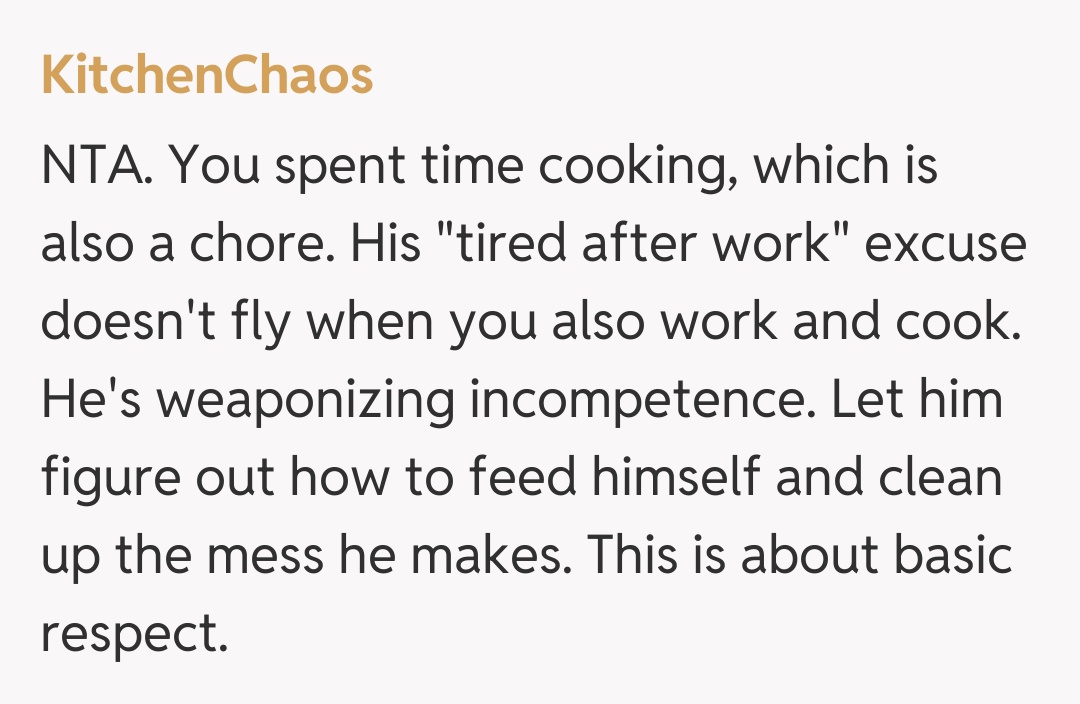 Comentariu de la KitchenChaos