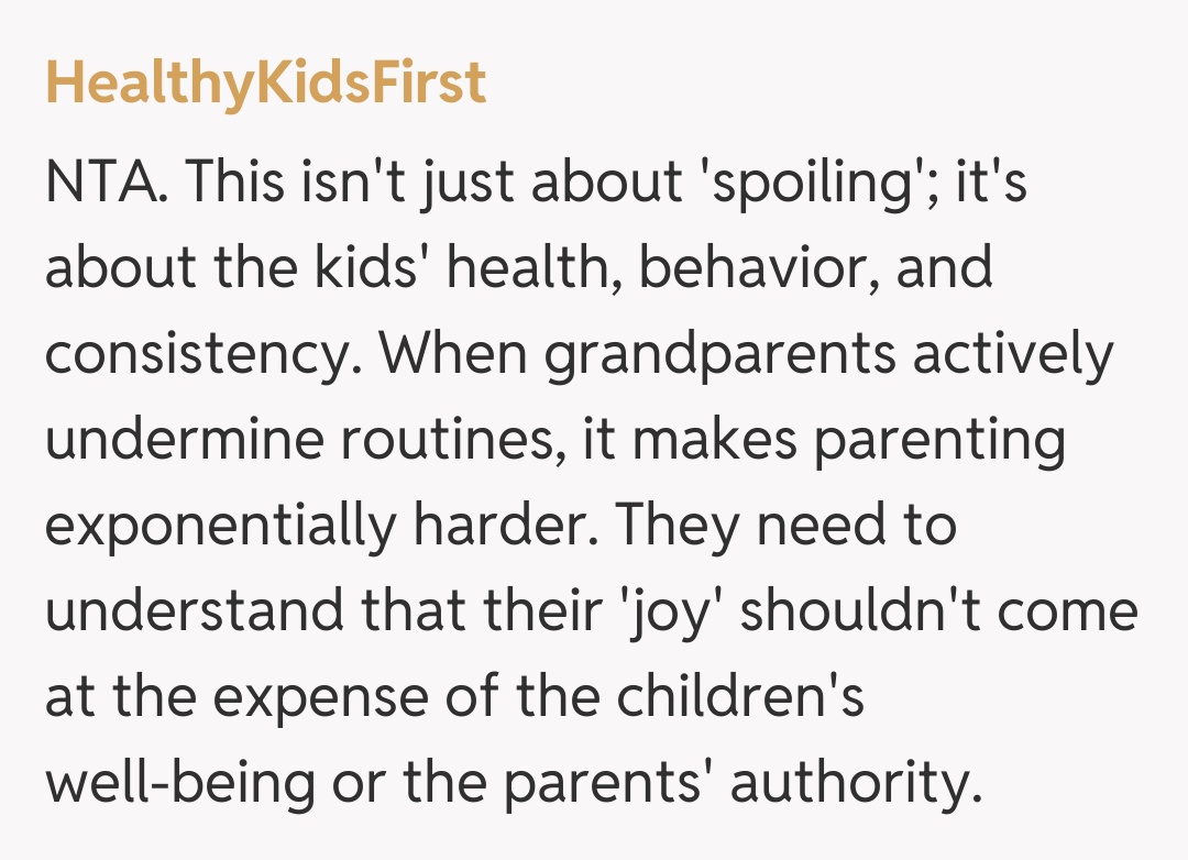 Comentariu de la HealthyKidsFirst